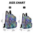 thumbnail image 3 of JIALIOU Mini Backpack Purse for Women Quilted Casual Daypack Small Travel Shoulder Bag, Irises Flower in Vase, 3 of 7