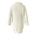 thumbnail image 5 of Ediodpoh Cardigan Sweaters for Women Fall Winter Solid Drop Shoulder Long Cardigan Casual Comfort White L, 5 of 5