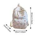 thumbnail image 3 of Bow Print Nylon Backpack, Lightweight Large Capacity Casual Daypack, Multi Pocket Adjustable Shoulder Strap Bookbag for School Daily Travel, 3 of 5