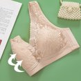 thumbnail image 3 of Amidoa Bras for Women Full Coverage Lace Yellow Large Bust Embroidered Bralette Brasiers Women 44, 3 of 8