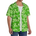 thumbnail image 2 of Fotbe Green Cucumber Camisa Estampada de Manga Corta para Hombre, Casual de Verano, Estilo Playero, Sin Arrugas-Large, 2 of 5