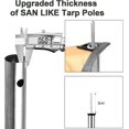 thumbnail image 4 of SAN LIKE Mâtx de Bâche Télescopiques Mâtx de Tente Ajustables pour Bâche Mâtx de Auvent pour Camping Auvent Abri Randonnée Sac à Dos Randonnée - (Longueur Ajustable - Acier Augmenter la Minceur), 4 of 7