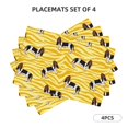 thumbnail image 2 of Placemats Set Of 4 / 6, Beagle Dog Funny Placemats For Dining Table Indoor/Outdoors Heat Resistant Washable Placemats 18" X 12", 2 of 8