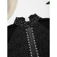 thumbnail image 4 of iixpin Kids Girls Sparkly Figure Roller Ice Skating Leotard Dress Long Sleeve Ballet Lyrical Dance Dress Dancewear Black 6, 4 of 7