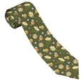 thumbnail image 3 of XMXY Green Daisies Bees Men'S Necktie Ties , Formal Bussiness Wedding Party Printed Tie, 3 of 9