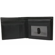 Men's Black Bifold Wallet Hipster Hidden Key Holder Real Calf Leather by Juzar Tapal Collection