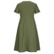 thumbnail image 5 of ICHUANYI Clearance Fashion Women Summer Casual V-Neck Solid Short Sleeve Button Pocket Cotton Linen Dress(Army Green, L) ICHUANYI WER2023080710737, 5 of 8
