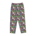 thumbnail image 4 of Xecao Daisies Flowers Women's Straight Lounge Pajama Pants: The Epitome of Relaxed Sleepwear, 4 of 9