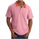 thumbnail image 2 of pstuiky camisetas de hombre, Camisa deportiva informal de manga corta con solapa y medio botón para hombre camisetas de hombre l, 2 of 6