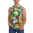 thumbnail image 2 of Goofa Vegan1 Printed Men's Sleeveless T-Shirt - Athletic Gym Workout Tank Top for Men - Moisture-Wicking, UPF 30+ Quick-Dry Muscle Tee-Large, 2 of 8