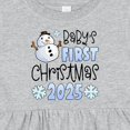 thumbnail image 4 of Inktastic Baby's First Christmas 2025-snowman Girls Baby Dress, 4 of 5
