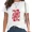 C-White, variant on UNISHE Women's Queen of Hearts Graphic T-Shirt Retro Playing Card Casual Tee for Daily Outfit Black, S