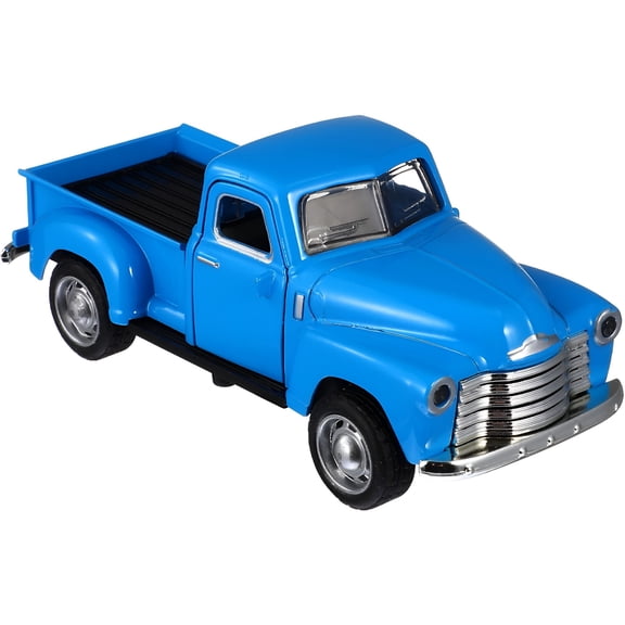 XIBUFE Blue Metal Pickup Truck Toy, Alloy Die Cast Vehicle Model for Home Decor, Desk Shelf Display, and Kids Educational Gift