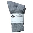 thumbnail image 2 of SOCKS'NBULK 12 Pack Kids Wholesale Winter Unisex Cotton Crew Socks - Gray Crew Socks For Kids - 6-8 - 12 Pack, 2 of 3