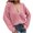 Pink, variant on ATOYSOY Cable Knit Sweater Womens Casual Long Sleeve Cardigan Sweater Button V Neck Loose Tunic Tops Winter Clothes Trendy Blue S