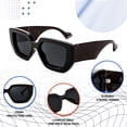 thumbnail image 4 of Gafas de Sol FEISEDY Sobredimensionadas Cuadradas con Montura Gruesa B4074, 4 of 8