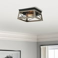 thumbnail image 2 of 2-Light Farmhouse Flush Mount Ceiling Light, Industrial Close to Ceiling Light Fixture for Kitchen, Hallway, Foyer, Dining Room, 2 of 8