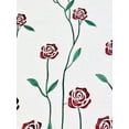 thumbnail image 4 of Serafina Home Burgundy Rose Flower Shower Curtain For The Bathroom, 4 of 5