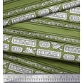 thumbnail image 2 of Soimoi Moss Georgette Fabric Ethnic Block Print Fabric by The Yard 42 Inch Wide, 2 of 2