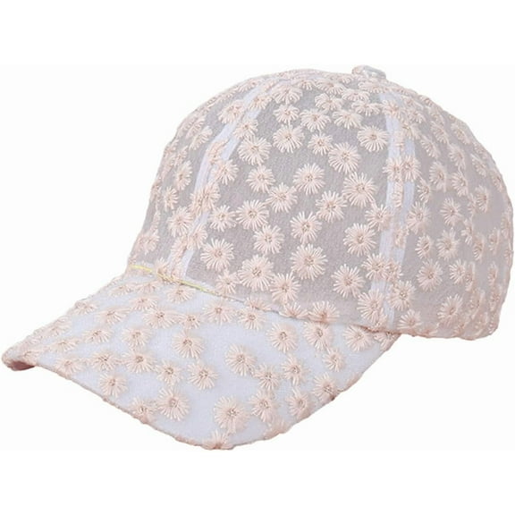 YooGuoGuo Women Cute Baseball Cap Lace Floral Hat Flowers Cap Sun Hat Mesh Hollow Trucker Hat Sun Visor Hat