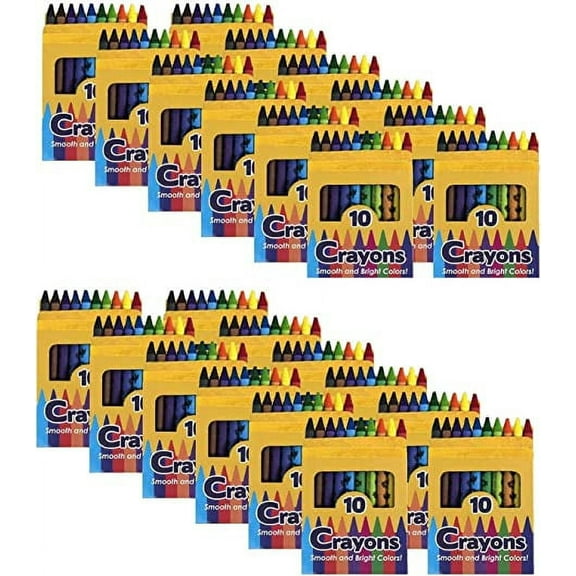 Trailmaker Crayons, Assorted Colors, 10 Crayons Per Pack, Case Of 100 Packs