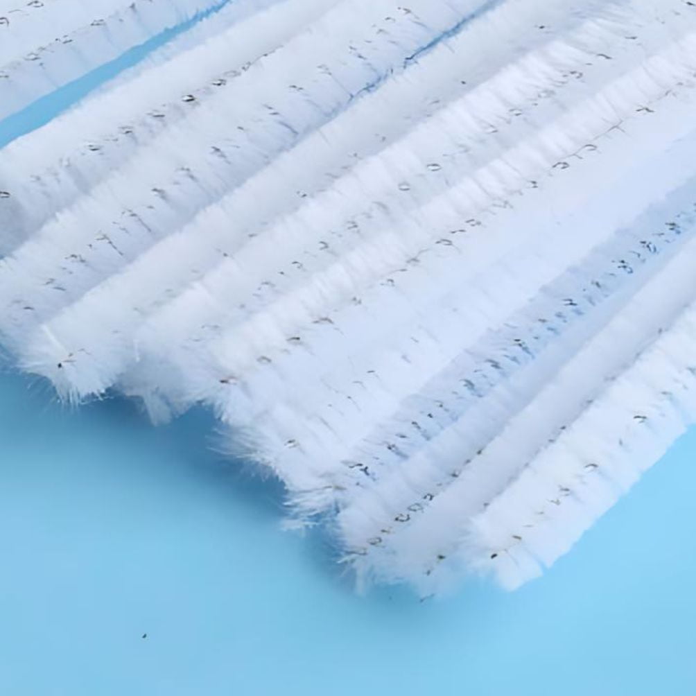108pc Extra Long White Pipe Cleaners - for DIY and Crafting - Factory Direct Craft