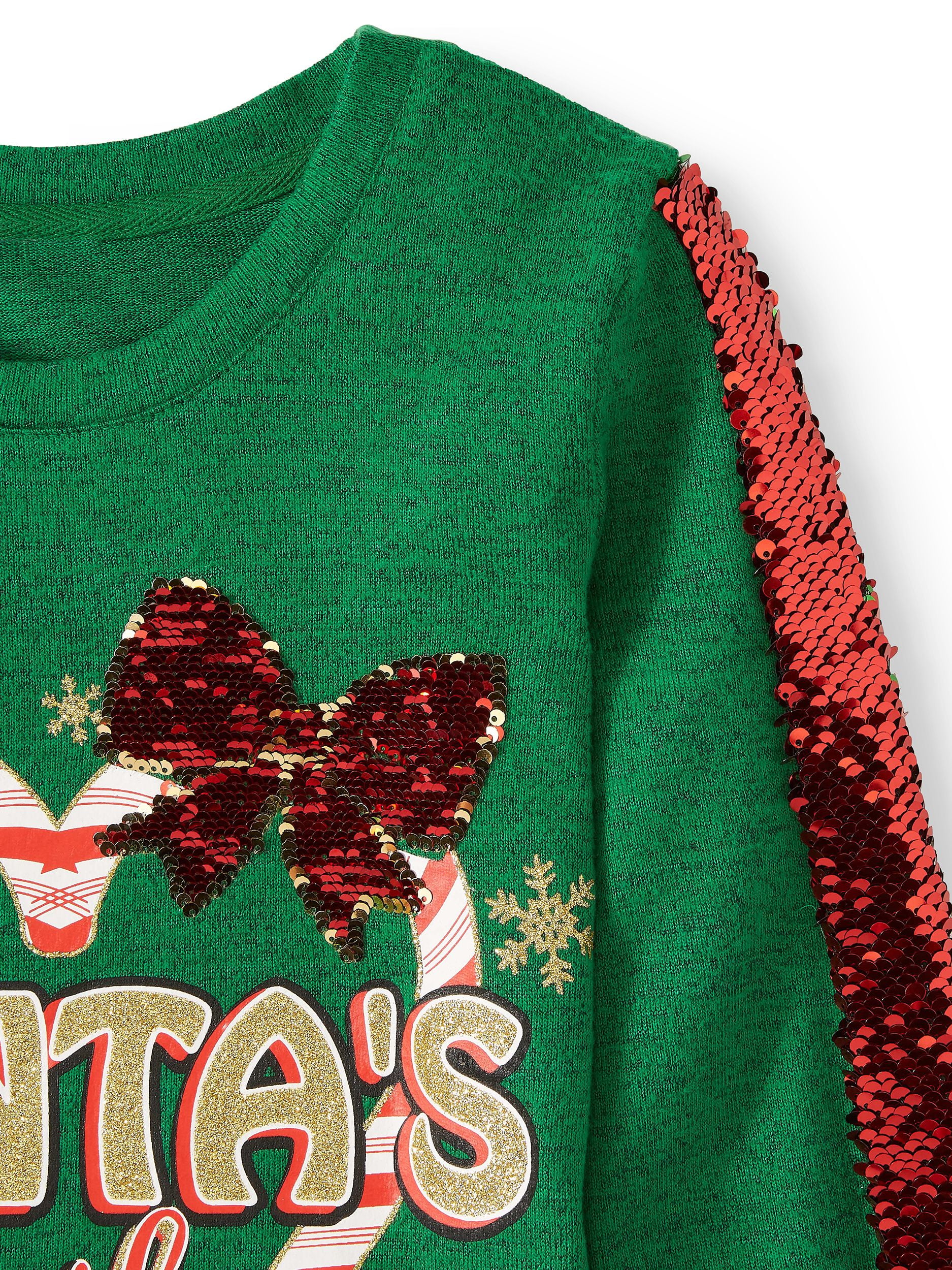 flip sequin christmas sweater