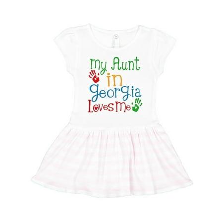 

Inktastic My Aunt in Georgia Loves Me Gift Toddler Girl Dress