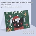 thumbnail image 3 of Yayeee Toggle Light Switch Wall Plate 3-Gang 6.37"x4.48" Decorative Outlet Cover, Christmas Cat, 3 of 7