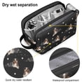 thumbnail image 4 of Toiletries Bag,Australian Shepherd Dog and Footprints Mens Womens Toiletry Bag Bathroom Bag,Waterproof Toiletry Travel Bag Dopp Kit Shaving Bag 11x6.3x5.1 Inch, 4 of 5