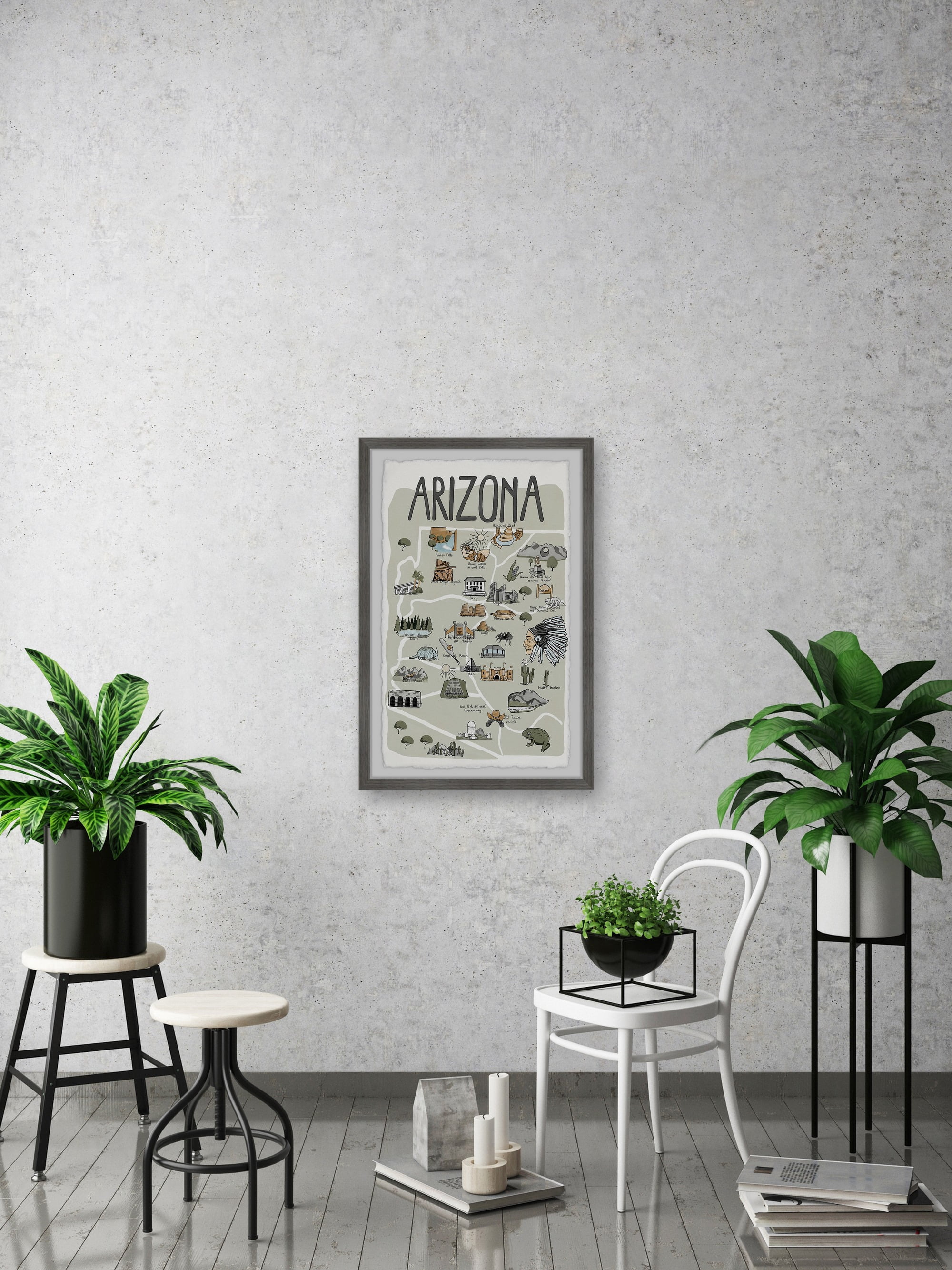 Marmont Hill Green Arizona Framed Wall Art