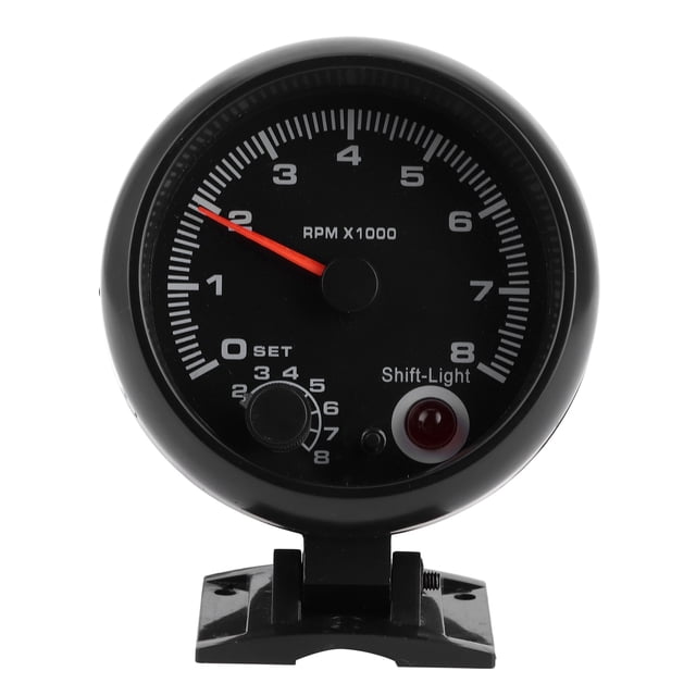 Tacómetro de coche de 375 pulgadas y 12V medidor de tacómetro con puntero de 0-8000RPM con luz ajustable ANGGREK Otros