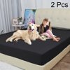 Unique Bargains 2 Pack Waterproof Mattress Cover Encasement, Queen, Black