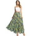 thumbnail image 2 of Solitaire Womens Juniors Carnival Convertible Maxi Skirt (Small, Green Mix), 2 of 5