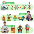 thumbnail image 3 of Magnetic Tiles, 130PCS Magnetic Blocks with 2 Cars, Magnet Tiles 3D Clear Building Blocks Set , STEM Sensory Educational Toys Gift for Toddlers Kids Boys 3 4 5 6 7 8 9+ Year Old, 3 of 7