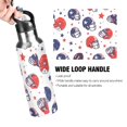 thumbnail image 4 of Yayeee 20oz Insulated Water Bottle Double Wall Stainless Steel with Flip Straw Lid, Star Spangled Helmets, 4 of 7