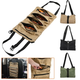 Water Resistant Tool Roll Bag Canvas Roll Up Tool Pouch, Heavy Duty Roll Up  Tool Bag with 5 Pockets 