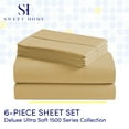 thumbnail image 5 of Sweet Home Collection 1500 Series 6 Piece Ultra Soft Microfiber Sheet Set, King, Camel, 5 of 5