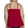 thumbnail image 2 of Plus Size Solid Razzle Dazzle Underwire Tankini Top Swimsuit, 2 of 2