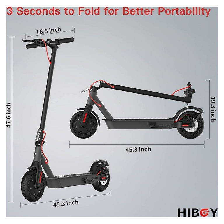 Hiboy S2-W Pro Electric Scooter with Seat 500 W Motor 10 In. Solid