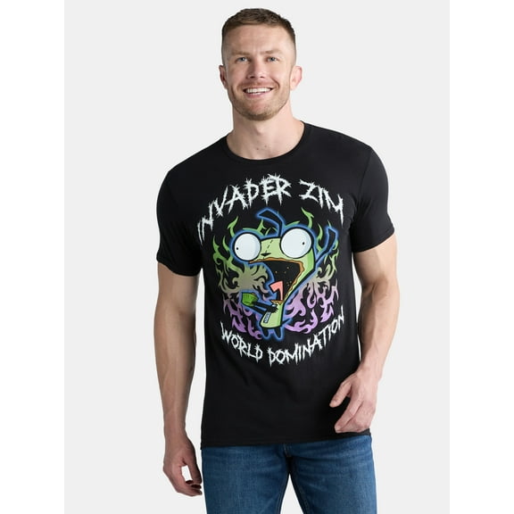Invader Zim Men's and Big Men's Graphic Cotton Tee with Short Sleeves, Sizes S-3XL