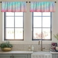 thumbnail image 4 of LALILO Kitchen Curtain Valance Beautiful Splash Watercolor Rod Pocket Window Curtain 52"x 18" Set of 2, 4 of 7