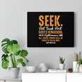 thumbnail image 6 of Scripture Walls  Seek First God's Kingdom Matthew 6:33 Bible Verse Canvas Christian Wall Art Ready to Hang Unframed, 6 of 16