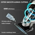 thumbnail image 5 of KEMEI 2293 Professional Hair/Beard Trimmer for Men Zero Gapped Hair Clippers for Barber with T Blade, Cordless Rechargeable, Silvery, 5 of 7