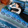 thumbnail image 4 of Feelyou Teens Mandala Aztec Twin Bedding Sets 7-Piece, Hippie Western Fashion Bedding Comforter Set, Retro Triangle Abstract Reversible Sheet Sets, Ultra Soft Bedroom Decor, 4 of 8