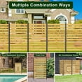 thumbnail image 4 of Cedar Wood Privacy Screen, AluminumAlloy Outdoor Privacy Walls, Wood Fence for Pool Equipment Enclosure, Trash Can Enclosures, Air Conditioner Fence, 4 of 5