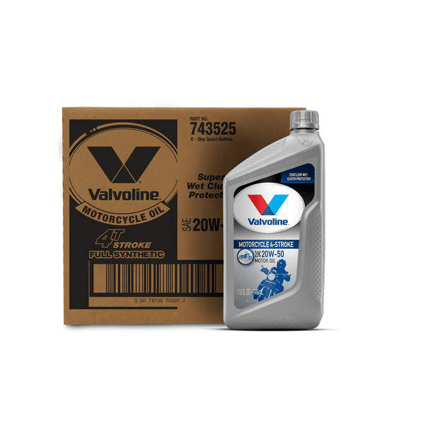 Valvoline 4Stroke Motorcycle Full Synthetic SAE 20W50 Motor Oil 1 QT
