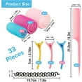 thumbnail image 4 of 33 Pcs Hair Rollers,18 Self Grip Velcro Rollers For Hair Volume 44mm, 36mm, 25mm 12 Duckbill Sectioning Clips 2 Combs 1 Braid For Salon Hair Dressing And Styling, 4 of 9
