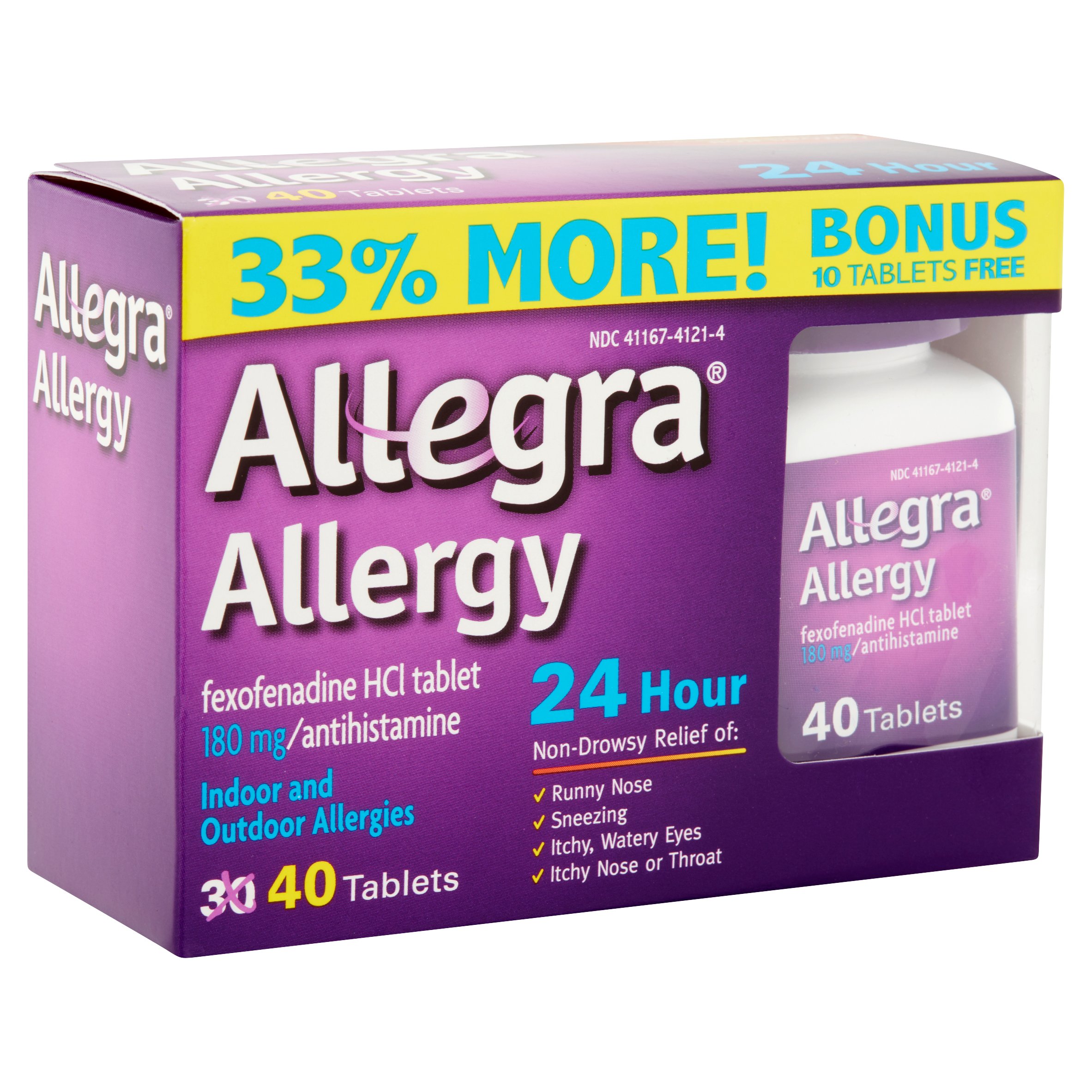 Allegra 24 Hour Allergy Tablets, 40 Ct - image 2 of 5