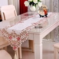 thumbnail image 2 of MYG 16x97in Table Runner Embroidered Floral Lace Fabric Translucent Gauze Table Cloth 4#, 2 of 9